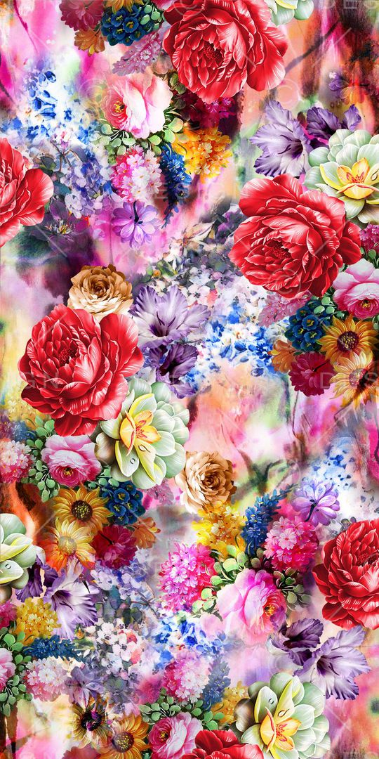 花卉印花华亿平台图片