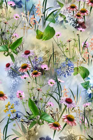 花卉印花华亿平台图片