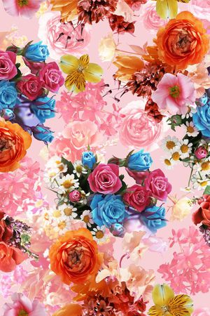 花卉印花华亿平台图片