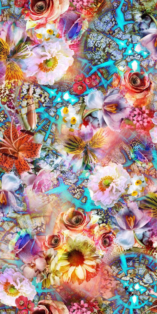 花卉印花华亿平台图片