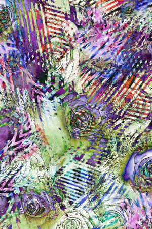 抽象简洁印花华亿平台图片