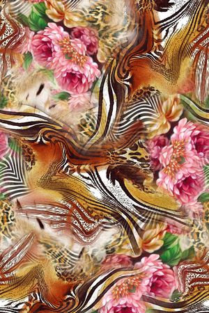 花卉印花华亿平台图片