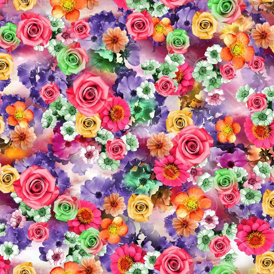 花卉印花华亿平台图片