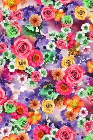 花卉印花华亿平台图片