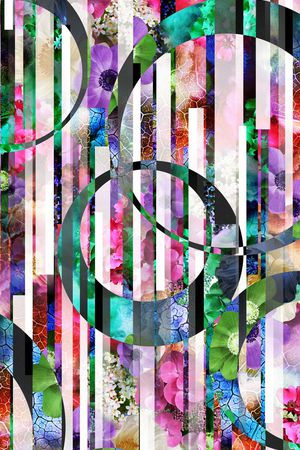 抽象简洁印花华亿平台图片