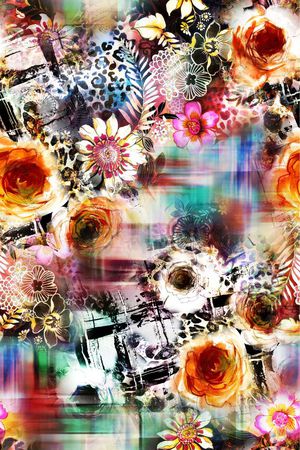 花卉印花华亿平台图片