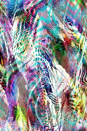 抽象简洁印花华亿平台图片