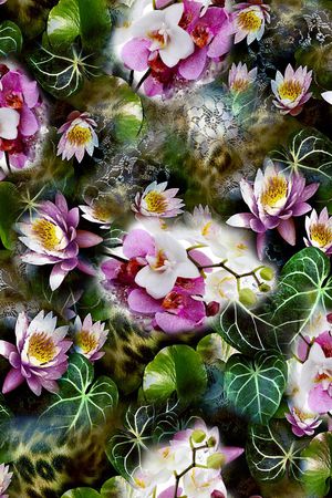 花卉印花华亿平台图片