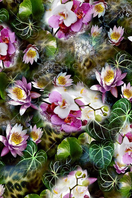 花卉印花华亿平台图片