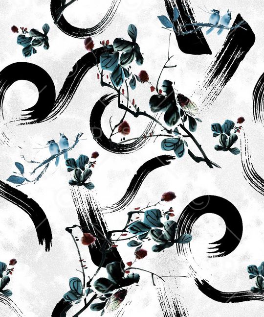 中国风印花华亿平台图片