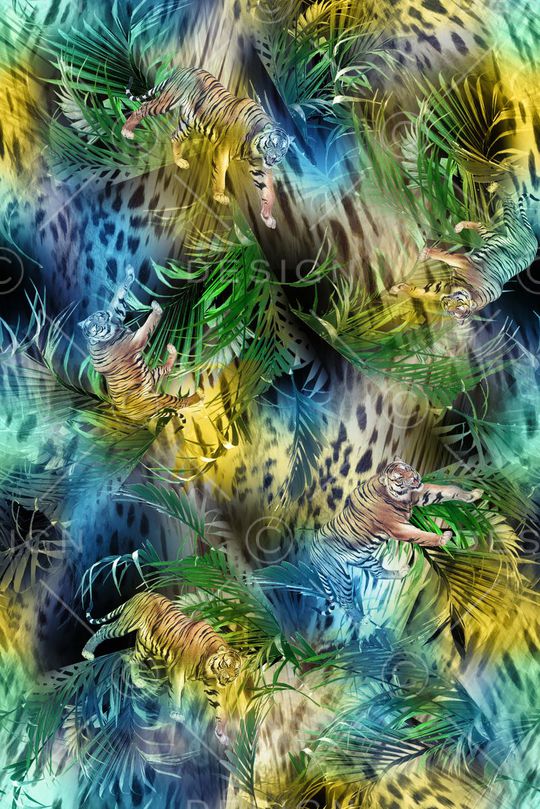 动物纹印花华亿平台图片