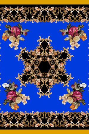 围巾印花华亿平台图片