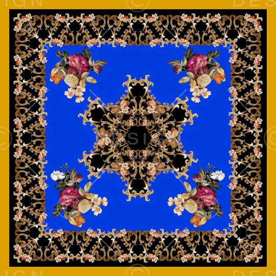 围巾印花华亿平台图片