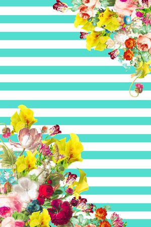 E-花卉几何/Flowers印花华亿平台图片