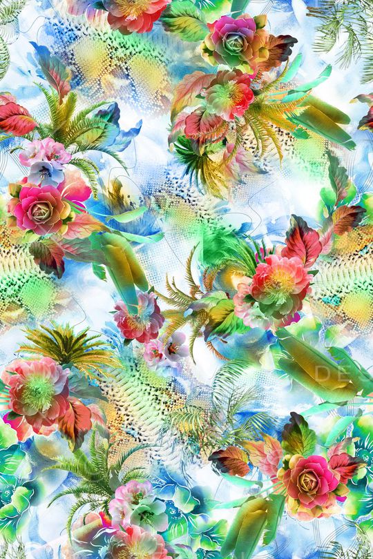 花卉印花华亿平台图片