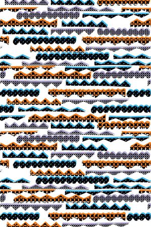 几何图案印花华亿平台图片