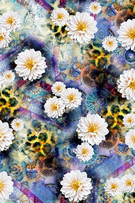 花卉印花华亿平台图片