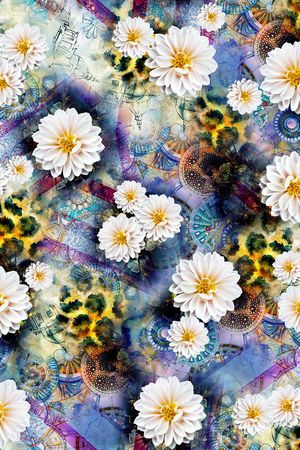 花卉印花华亿平台图片