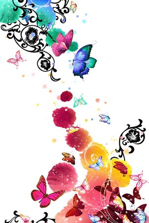 蝴蝶印花华亿平台图片