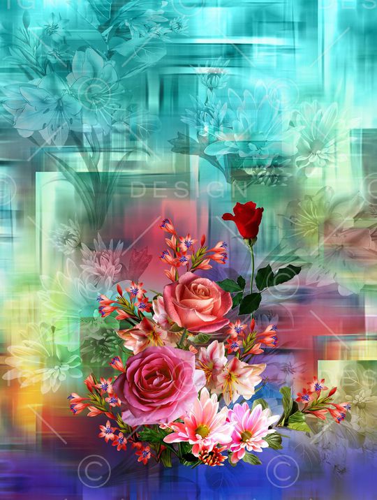 花卉印花华亿平台图片