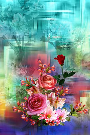 花卉印花华亿平台图片