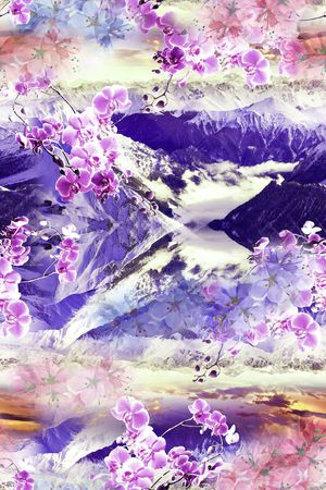 花卉印花华亿平台图片