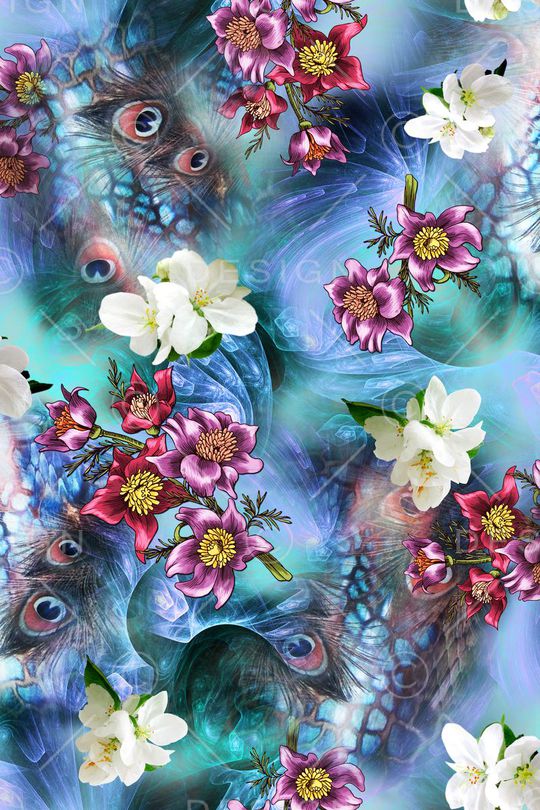 花卉印花华亿平台图片