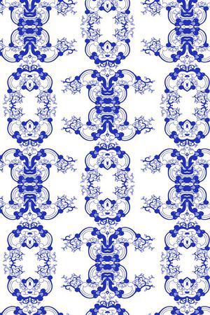 青花瓷印花华亿平台图片