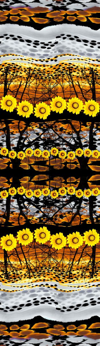 337139-豹纹非洲部落风景花卉长围巾1