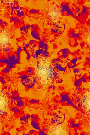 大花  花卉 小碎花印花华亿平台图片