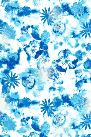 大花  花卉 小碎花印花华亿平台图片