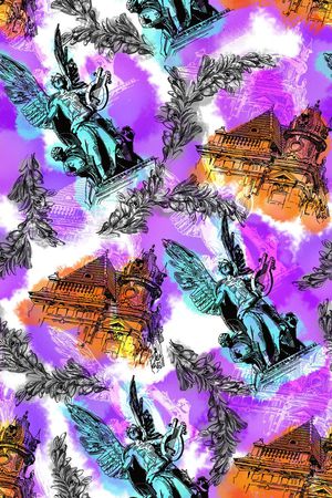 欧式宫廷风印花华亿平台图片