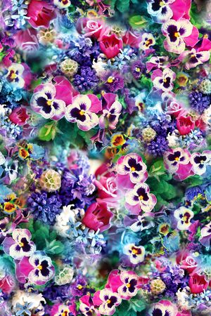 花卉印花华亿平台图片