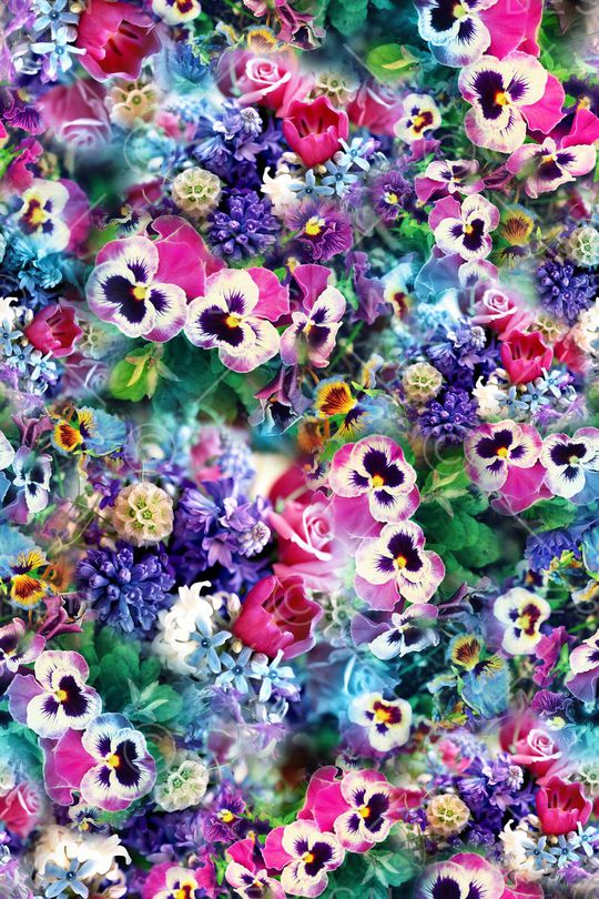 花卉印花华亿平台图片