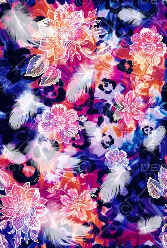 花卉印花华亿平台图片