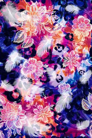 花卉印花华亿平台图片