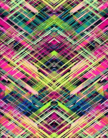 337732-粗布纹理斜条几何格子布1