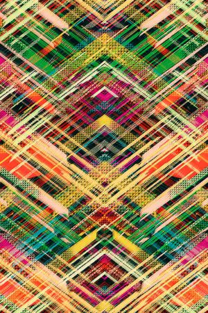 几何格子印花华亿平台图片