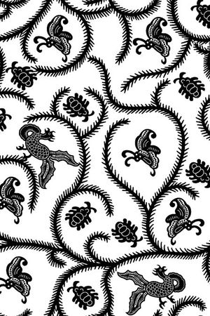 黑白华亿平台男装、睡衣印花华亿平台图片