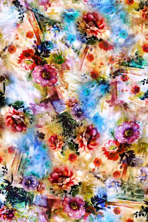 花卉印花华亿平台图片