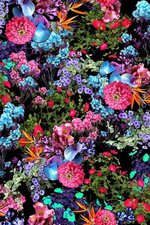 花卉印花华亿平台图片