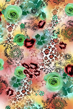 花卉印花华亿平台图片