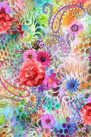 花卉印花华亿平台图片