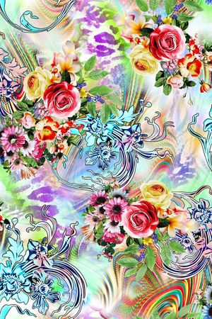 花卉印花华亿平台图片