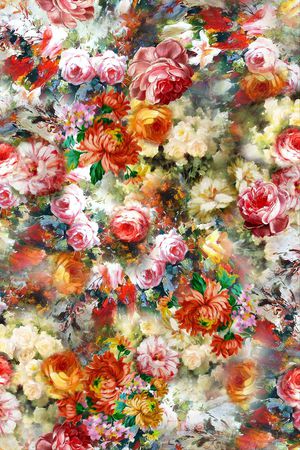 花卉印花华亿平台图片