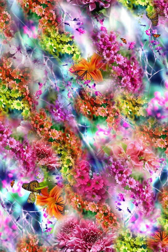 花卉印花华亿平台图片