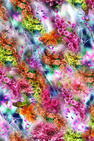 花卉印花华亿平台图片