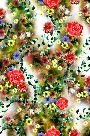 花卉印花华亿平台图片