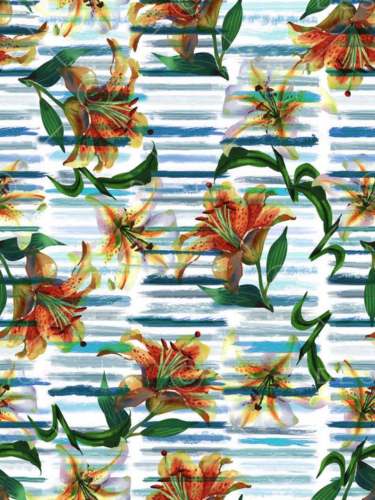 花卉印花华亿平台图片