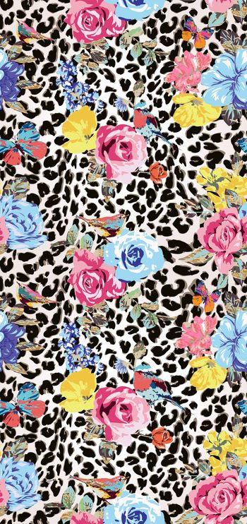 338022-艺术绘画矢量花鸟豹纹0625q1